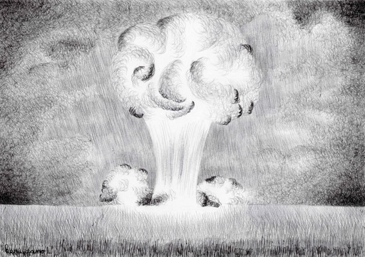 Ink drawing made by visual artist Kera Damo from The Hague as part of Inktober