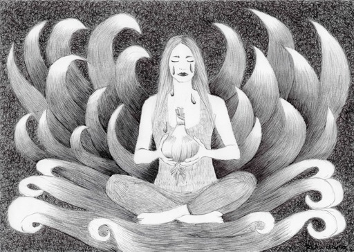 Ink drawing made by visual artist Kera Damo from The Hague as part of Inktober