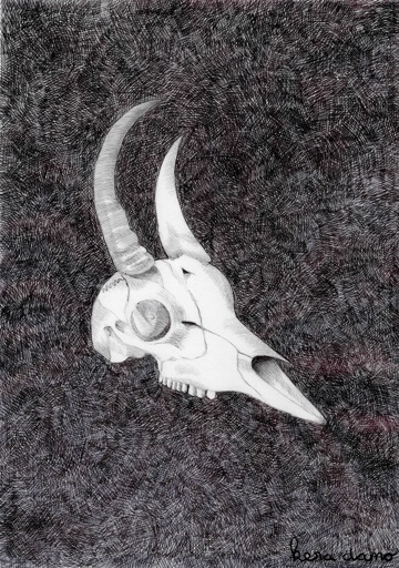 Ink drawing made by visual artist Kera Damo from The Hague as part of Inktober